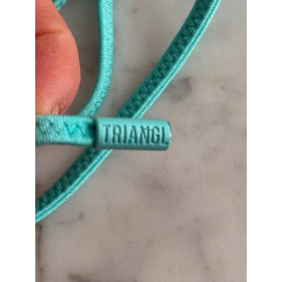 Triangl string bikini blue turquoise triangle top bottom XS - Picture 6 of 13